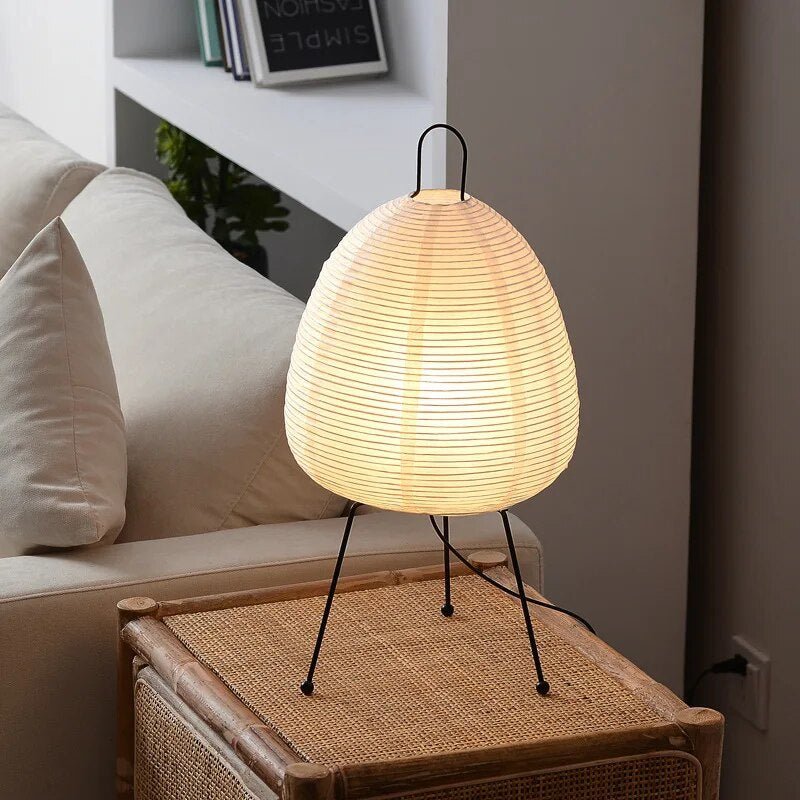Japanese Rice Paper LED Table Lamp - Small Table Light