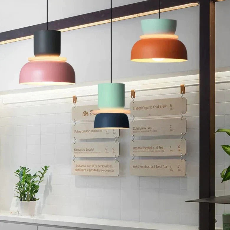 Nordic Macaron Pendant Light - Colorful Kitchen Hanging Lights