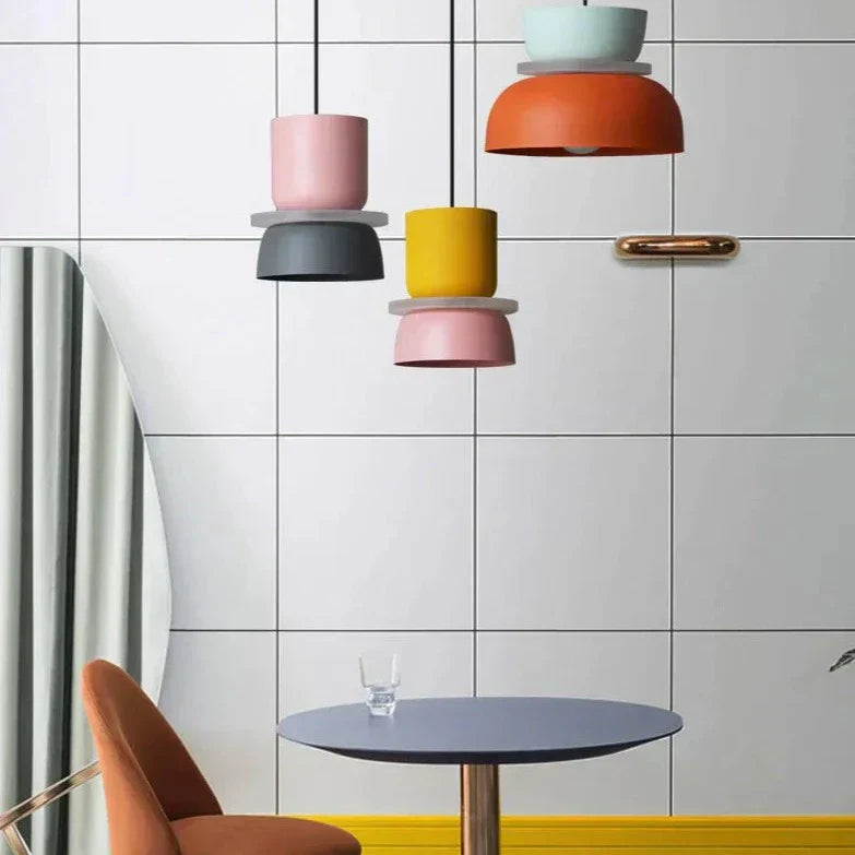Nordic Macaron Pendant Light - Colorful Kitchen Hanging Lights
