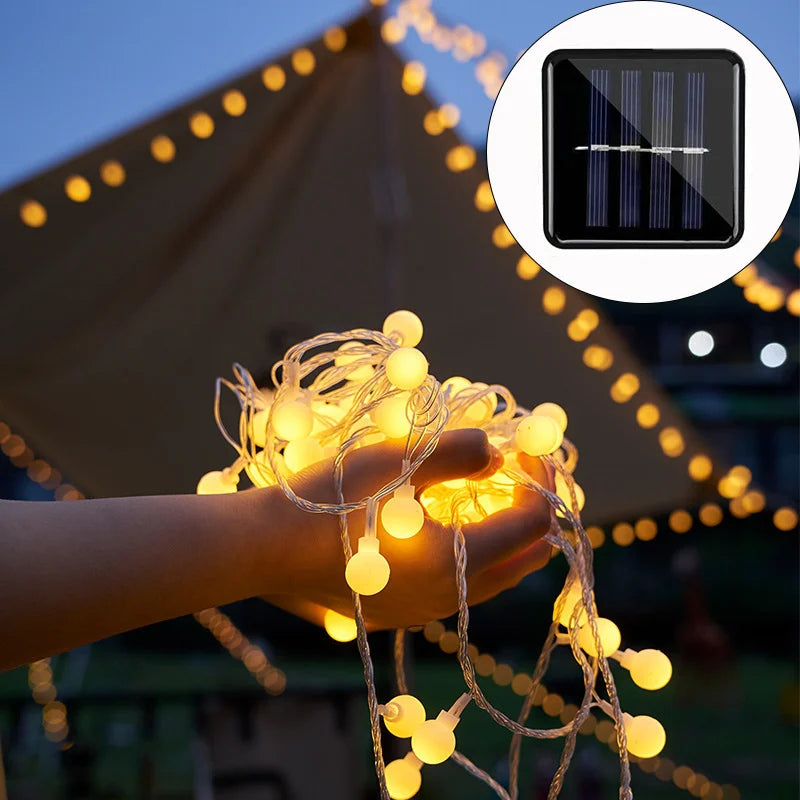 Solar-Powered LED String Lights for Outdoor Events
